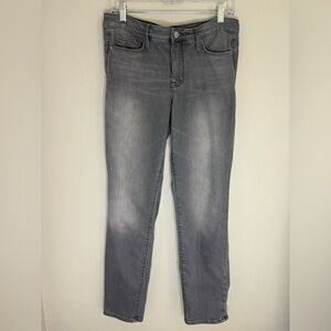 Athleta SculptTek Shaping Gray Skinny Jeans Womens Size 8 Mid Rise Stretch